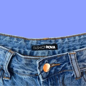 Fashion Nova High Waisted Ripped Denim